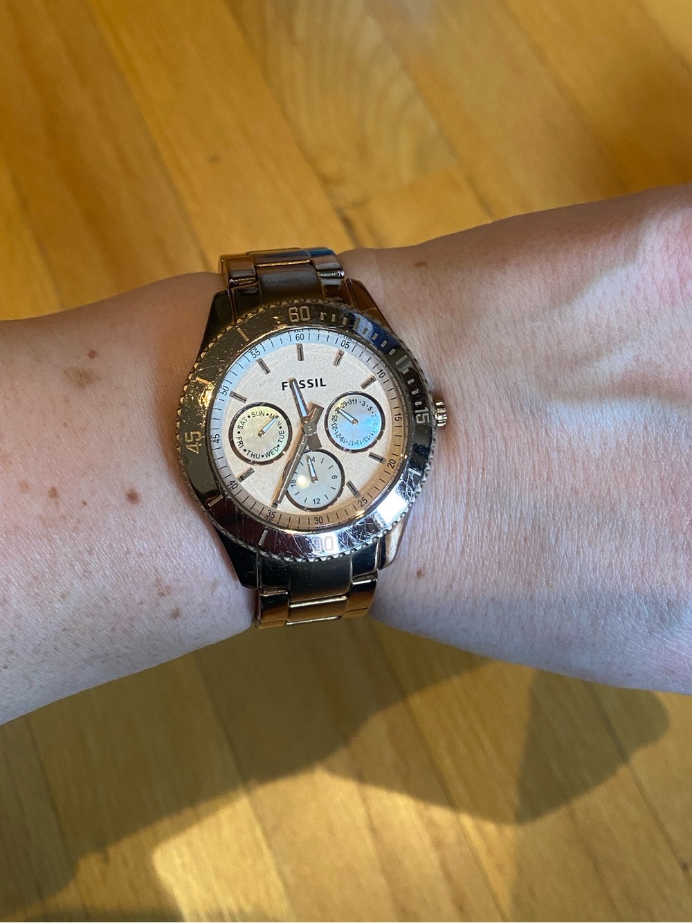 Fossil Rose Gold Chronograph Watch